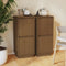 vidaXL - Dressoirs - 2 - st - 31,5x34x75 - cm - massief - grenenhout - honingbruin