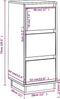 vidaXL - Dressoirs - 2 - st - 32x34x75 - cm - massief - grenenhout - honingbruin
