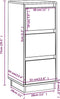 vidaXL - Dressoirs - 2 - st - 32x34x75 - cm - massief - grenenhout - zwart