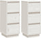 vidaXL - Dressoirs - 2 - st - 32x34x75 - cm - massief - grenenhout - wit