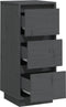 vidaXL - Dressoirs - 2 - st - 32x34x75 - cm - massief - grenenhout - grijs