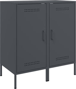 vidaXL - Dressoirs - 2 - st - 36x39x79 - cm - staal - antracietkleurig