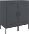 vidaXL - Dressoirs - 2 - st - 36x39x79 - cm - staal - antracietkleurig