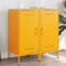 vidaXL - Dressoirs - 2 - st - 36x39x79 - cm - staal - mosterdgeel