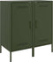 vidaXL - Dressoirs - 2 - st - 36x39x79 - cm - staal - olijfgroen