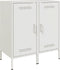 vidaXL - Dressoirs - 2 - st - 36x39x79 - cm - staal - wit