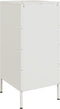 vidaXL - Dressoirs - 2 - st - 36x39x79 - cm - staal - wit