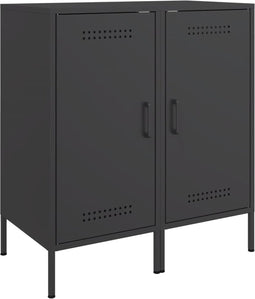 vidaXL - Dressoirs - 2 - st - 36x39x79 - cm - staal - zwart