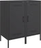 vidaXL - Dressoirs - 2 - st - 36x39x79 - cm - staal - zwart