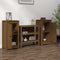 vidaXL - Dressoirs - 2 - st - 39x35x80 - cm - massief - grenenhout - honingbruin