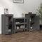 vidaXL - Dressoirs - 2 - st - 39x35x80 - cm - massief - grenenhout - grijs