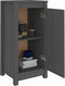 vidaXL - Dressoirs - 2 - st - 39x35x80 - cm - massief - grenenhout - grijs
