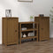 vidaXL - Dressoirs - 2 - st - 39x35x80 - cm - massief - grenenhout - honingbruin