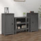 vidaXL - Dressoirs - 2 - st - 39x35x80 - cm - massief - grenenhout - grijs