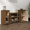vidaXL - Dressoirs - 2 - st - 39x35x80 - cm - massief - grenenhout - honingbruin