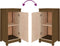 vidaXL - Dressoirs - 2 - st - 39x35x80 - cm - massief - grenenhout - honingbruin