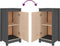 vidaXL - Dressoirs - 2 - st - 39x35x80 - cm - massief - grenenhout - grijs