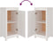 vidaXL - Dressoirs - 2 - st - 39x35x80 - cm - massief - grenenhout - wit
