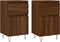 vidaXL - Dressoirs - 2 - st - 40x35x70 - cm - bewerkt - hout - bruin - eikenkleur