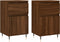 vidaXL - Dressoirs - 2 - st - 40x35x70 - cm - bewerkt - hout - bruin - eikenkleur