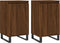 vidaXL - Dressoirs - 2 - st - 40x35x70 - cm - bewerkt - hout - bruin - eikenkleur