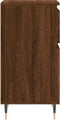 vidaXL - Dressoirs - 2 - st - 40x35x70 - cm - bewerkt - hout - bruin - eikenkleur
