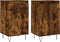 vidaXL - Dressoirs - 2 - st - 40x35x70 - cm - bewerkt - hout - gerookt - eikenkleurig