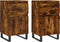 vidaXL - Dressoirs - 2 - st - 40x35x70 - cm - bewerkt - hout - gerookt - eikenkleurig