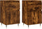 vidaXL - Dressoirs - 2 - st - 40x35x70 - cm - bewerkt - hout - gerookt - eikenkleurig