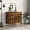 vidaXL - Dressoirs - 2 - st - 40x35x70 - cm - bewerkt - hout - gerookt - eikenkleurig