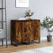 vidaXL - Dressoirs - 2 - st - 40x35x70 - cm - bewerkt - hout - gerookt - eikenkleurig