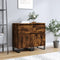 vidaXL - Dressoirs - 2 - st - 40x35x70 - cm - bewerkt - hout - gerookt - eikenkleurig