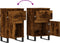 vidaXL - Dressoirs - 2 - st - 40x35x70 - cm - bewerkt - hout - gerookt - eikenkleurig