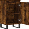 vidaXL - Dressoirs - 2 - st - 40x35x70 - cm - bewerkt - hout - gerookt - eikenkleurig