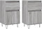 vidaXL - Dressoirs - 2 - st - 40x35x70 - cm - bewerkt - hout - grijs - sonoma