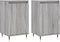 vidaXL - Dressoirs - 2 - st - 40x35x70 - cm - bewerkt - hout - grijs - sonoma