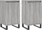 vidaXL - Dressoirs - 2 - st - 40x35x70 - cm - bewerkt - hout - grijs - sonoma