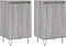 vidaXL - Dressoirs - 2 - st - 40x35x70 - cm - bewerkt - hout - grijs - sonoma