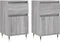 vidaXL - Dressoirs - 2 - st - 40x35x70 - cm - bewerkt - hout - grijs - sonoma