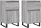 vidaXL - Dressoirs - 2 - st - 40x35x70 - cm - bewerkt - hout - grijs - sonoma