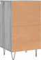 vidaXL - Dressoirs - 2 - st - 40x35x70 - cm - bewerkt - hout - grijs - sonoma