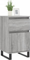 vidaXL - Dressoirs - 2 - st - 40x35x70 - cm - bewerkt - hout - grijs - sonoma
