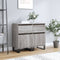 vidaXL - Dressoirs - 2 - st - 40x35x70 - cm - bewerkt - hout - grijs - sonoma