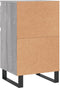 vidaXL - Dressoirs - 2 - st - 40x35x70 - cm - bewerkt - hout - grijs - sonoma
