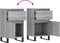 vidaXL - Dressoirs - 2 - st - 40x35x70 - cm - bewerkt - hout - grijs - sonoma