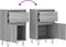 vidaXL - Dressoirs - 2 - st - 40x35x70 - cm - bewerkt - hout - grijs - sonoma