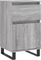 vidaXL - Dressoirs - 2 - st - 40x35x70 - cm - bewerkt - hout - grijs - sonoma