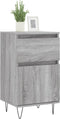 vidaXL - Dressoirs - 2 - st - 40x35x70 - cm - bewerkt - hout - grijs - sonoma