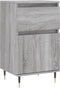 vidaXL - Dressoirs - 2 - st - 40x35x70 - cm - bewerkt - hout - grijs - sonoma