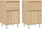 vidaXL - Dressoirs - 2 - st - 40x35x70 - cm - bewerkt - hout - sonoma - eikenkleurig